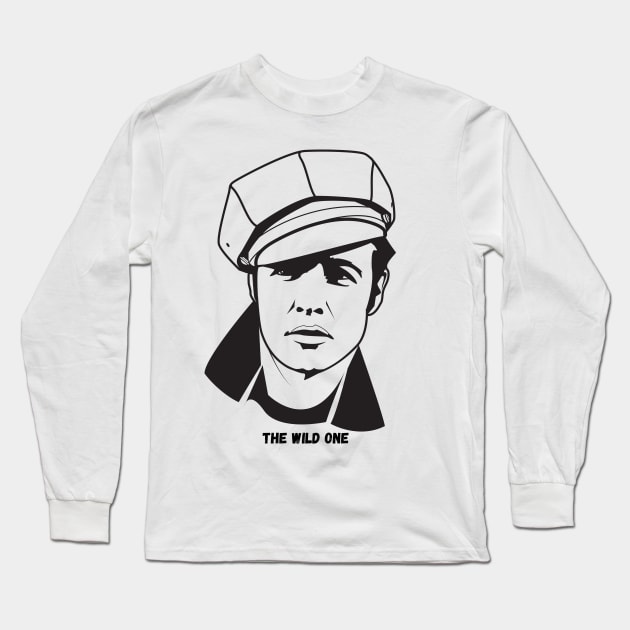 Marlon Brando - The Wild One Long Sleeve T-Shirt by equiliser